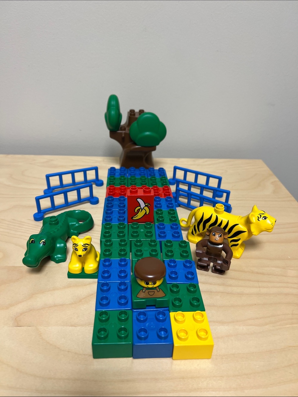 LEGO DUPLO Jungle Animal Playset - Monkey, Crocodile, Tiger - Toddler toy